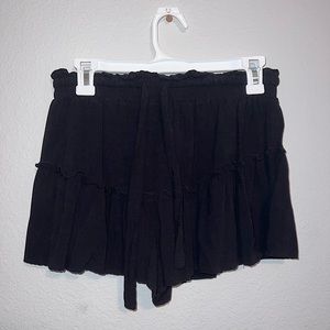 Black Ruffled Skort